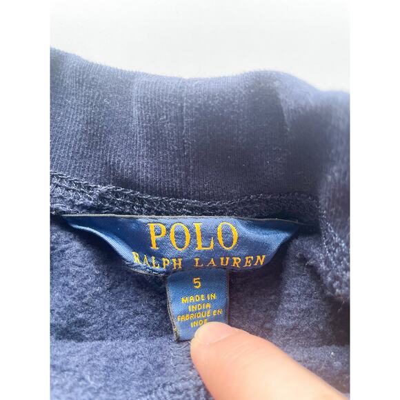 Girls Polo Ralph Lauren Navy Blue Sweatpants Joggers Size 5 - Picture 3 of 4